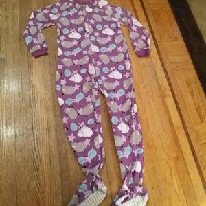 Cozy girls one piece pajamas